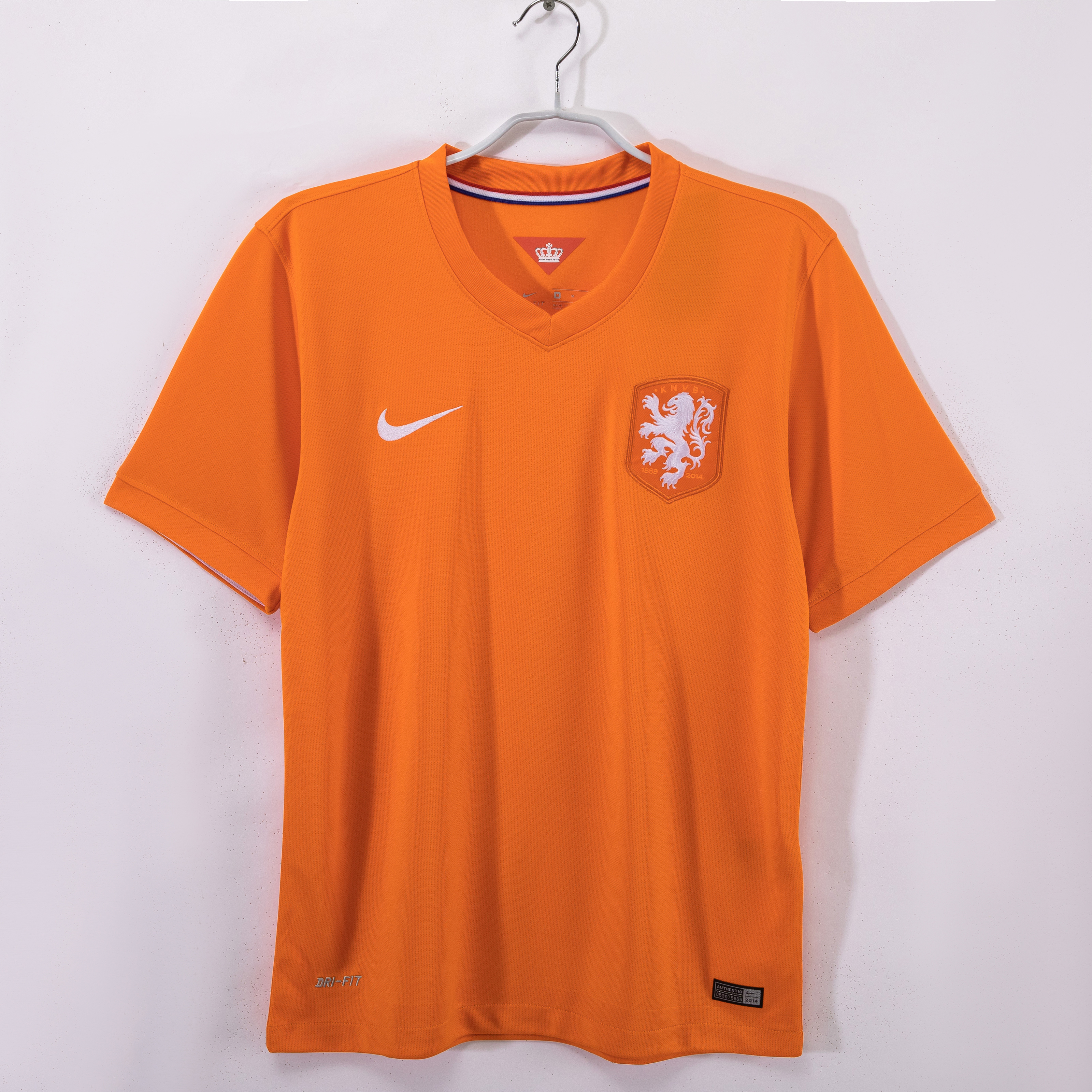 Camiseta de fútbol Países Bajos 2014 LOCAL MANGA CORTA VERSION FAN